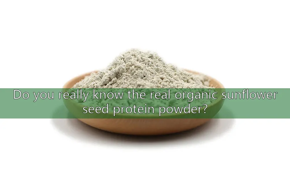Organic Sunflower Seed Protein Powder