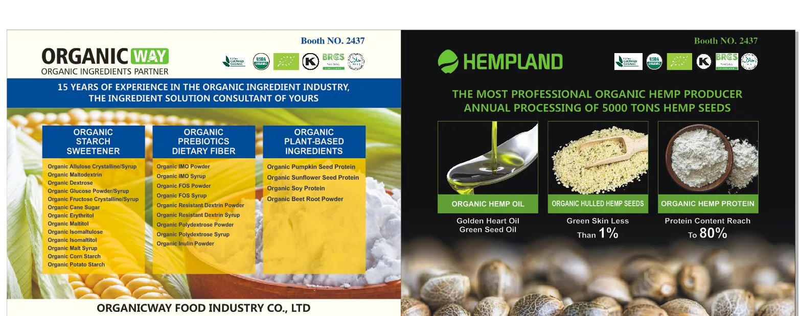 Discover Our Range of Organic Ingredients at Booth NO. 2437