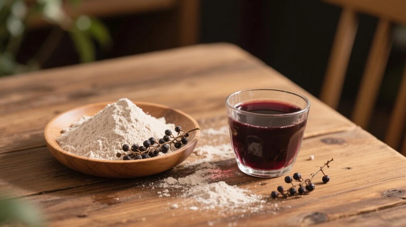 organic elderberry juice powder & organic elderberry powder