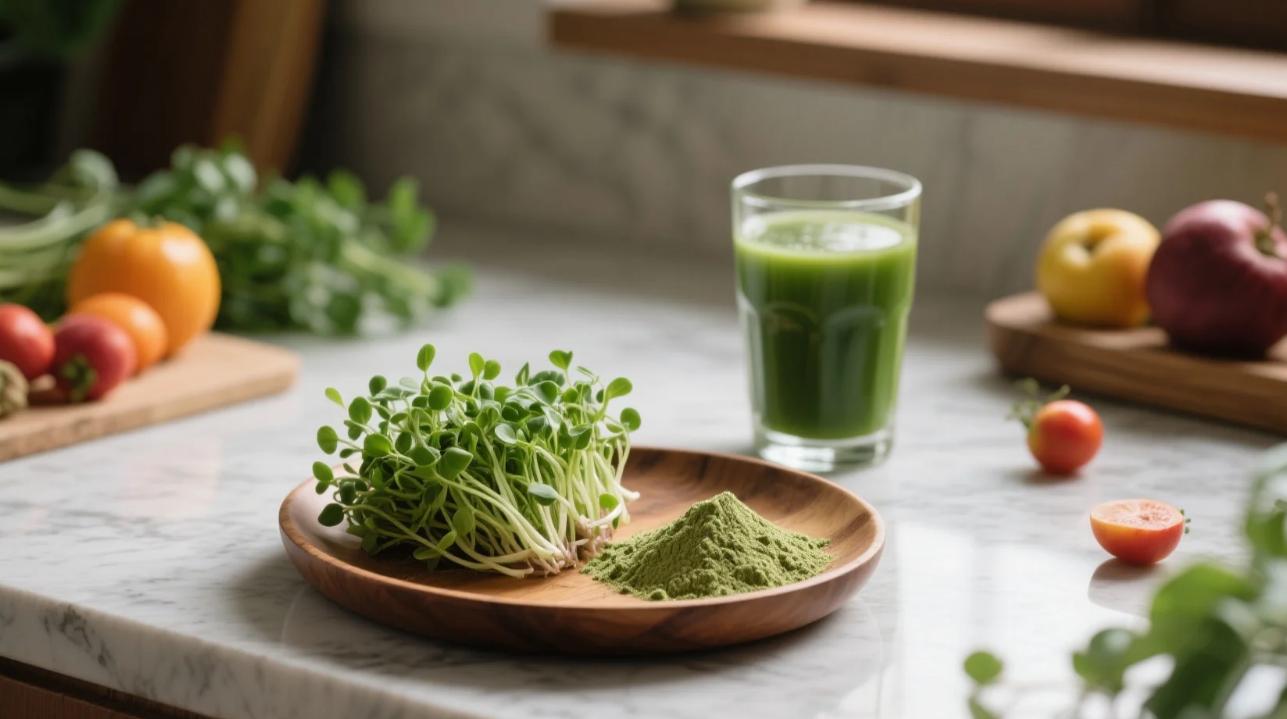 organic alfalfa grass powder & juice