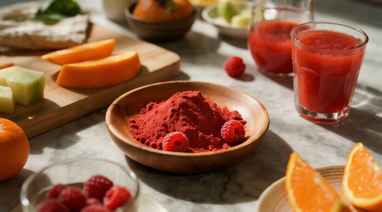 organic raspberry powder & juice