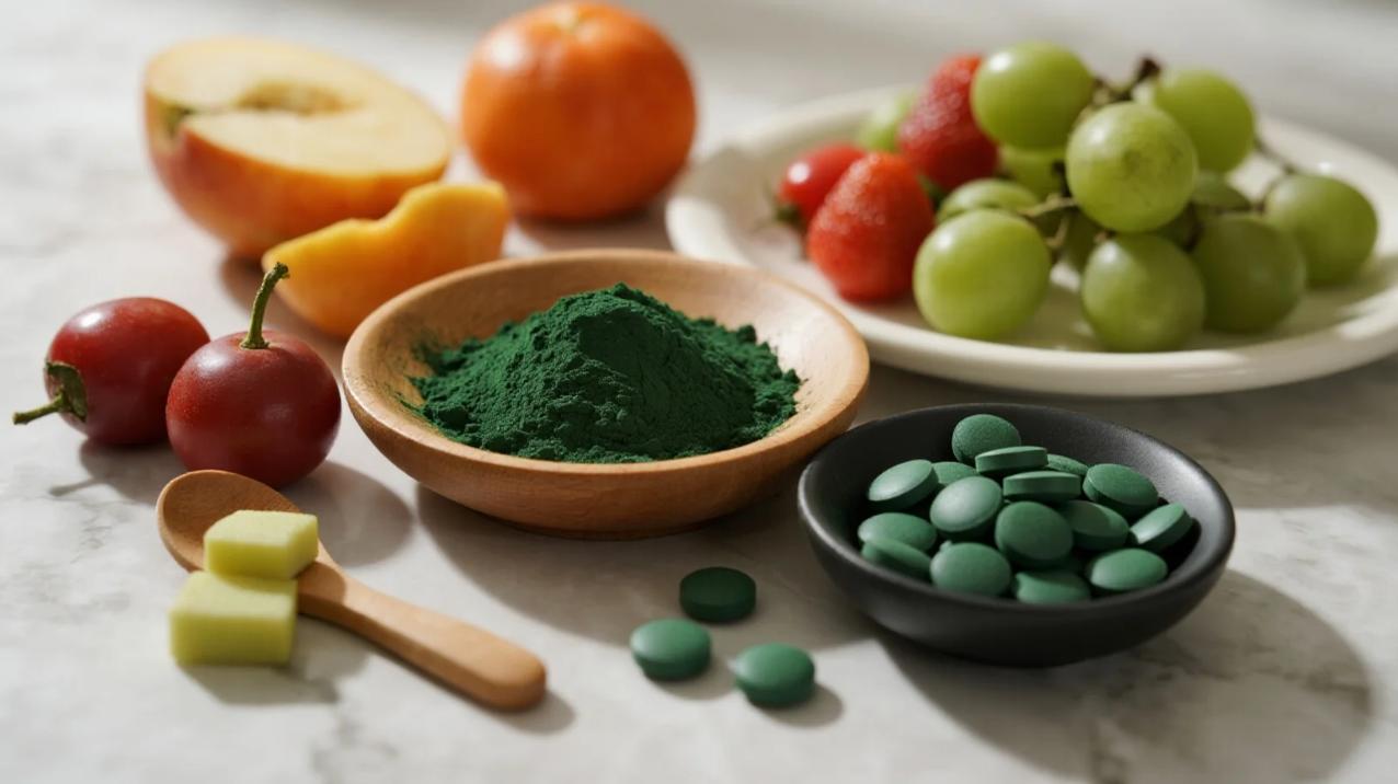 organic spirulina powder & tablets