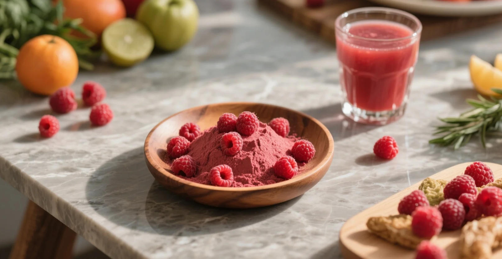 organic raspberry powder & juice
