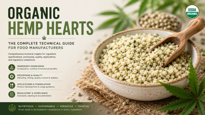 Organic Hemp Hearts: The Complete Technical Guide For Food Manufacturers Organic Hemp Hearts The Complete Technical Guide For Food Manufacturers