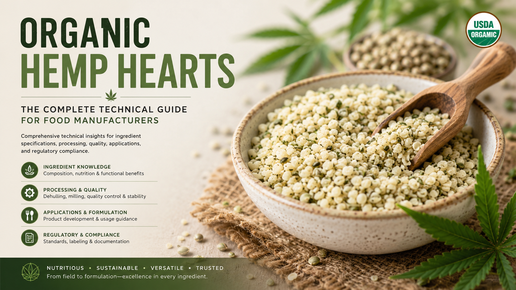 Organic Hemp Hearts The Complete Technical Guide For Food Manufacturers Organic Hemp Hearts The Complete Technical Guide For Food Manufacturers