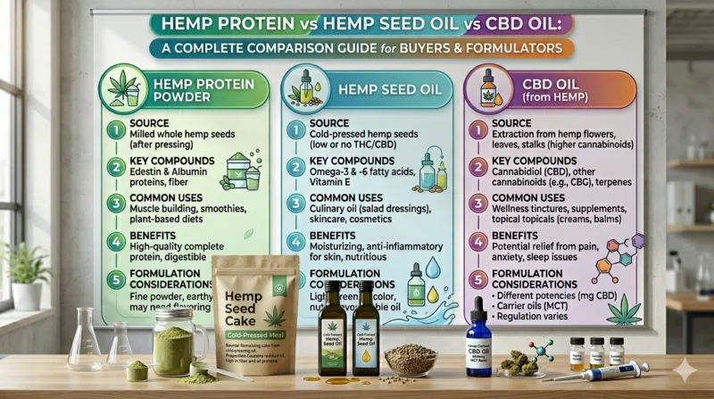 Hemp Protein Vs Hemp Seed Oil Vs Cbd Oil: A Complete Comparison Guide For Buyers &Amp; Formulators Hemp Protein Vs Hemp Seed Oil Vs Cbd Oil A Complete Comparison Guide For Buyers &Amp; Formulators