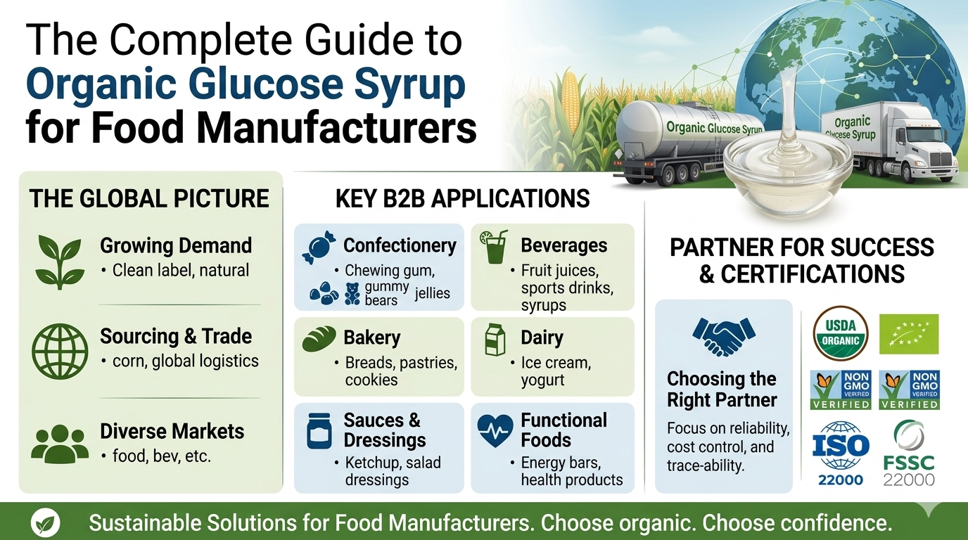 Organic Glucose Syrup: The Complete B2B Applications Guide For Food Manufacturers Organic Glucose Syrup The Complete B2B Applications Guide For Food Manufacturers