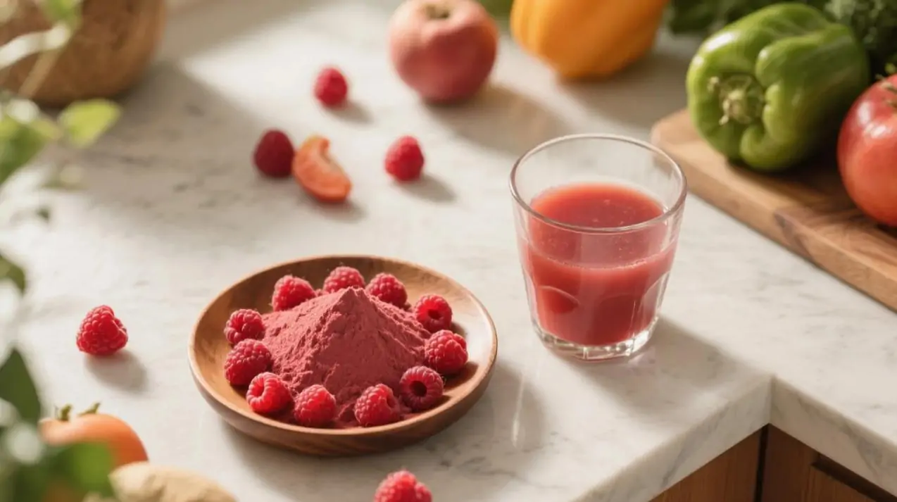 organic raspberry powder & juice