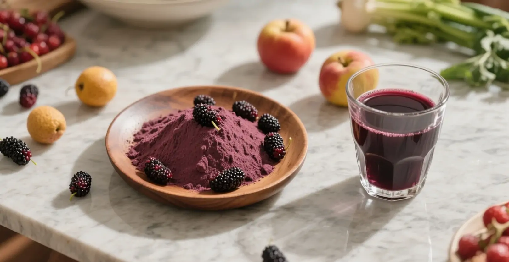 organic mulberry powder & juice